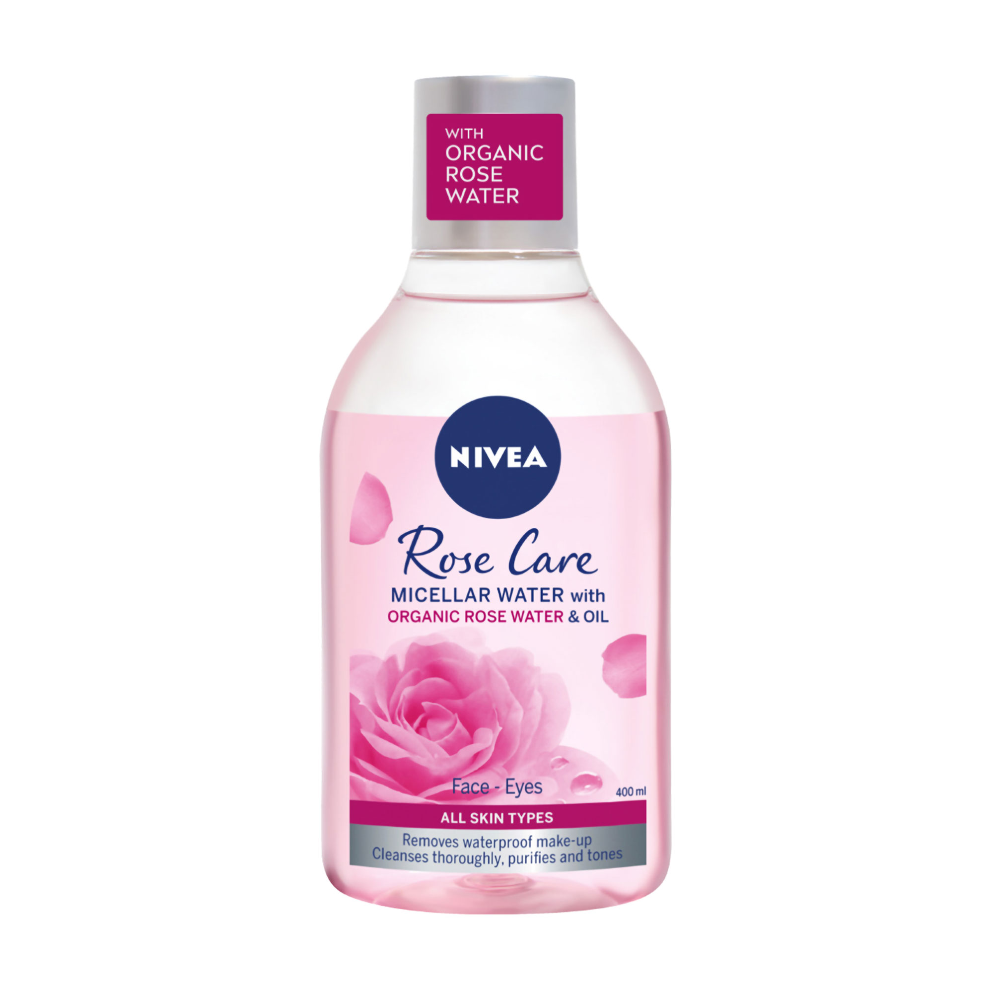 Двофазна міцелярна вода NIVEA Rose Care Догляд троянди, 400 мл